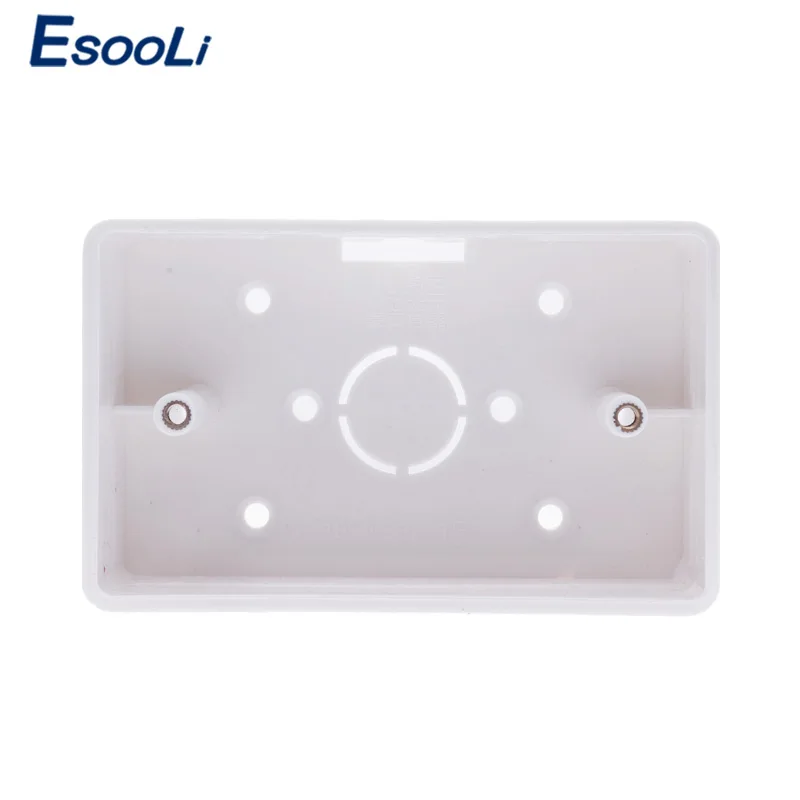 

Esooli External Mounting Box 117mm*72mm*33mm for 118*72mm Touch Switch and USB Socket For Any Position of Wall Surface