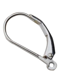 Solid 925 Sterling Silver Hinged French Leverback Eearwire Hook Findings , snap hook for Earring Jewelry DIY