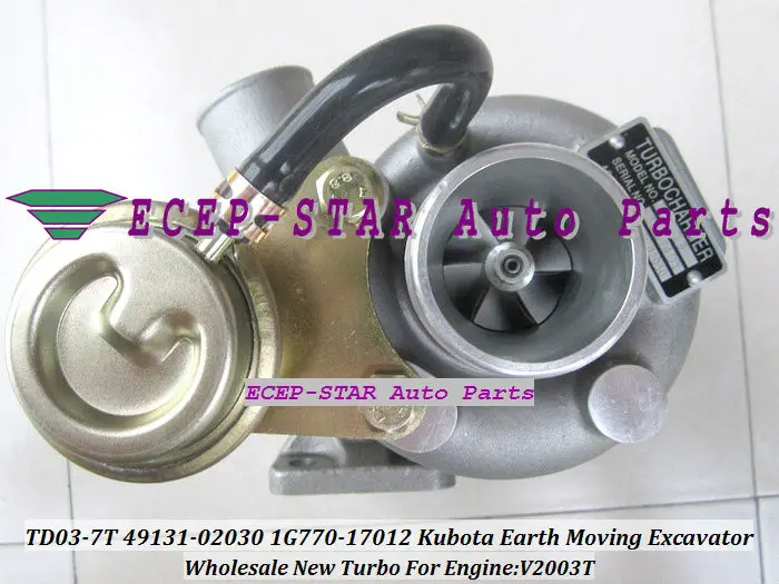 Free Ship TD03 49131-02030 49131-02080 49131-02020 1G770-17012 Turbo Turbocharger For Kubota Earth Moving Excavator V2003T F2503