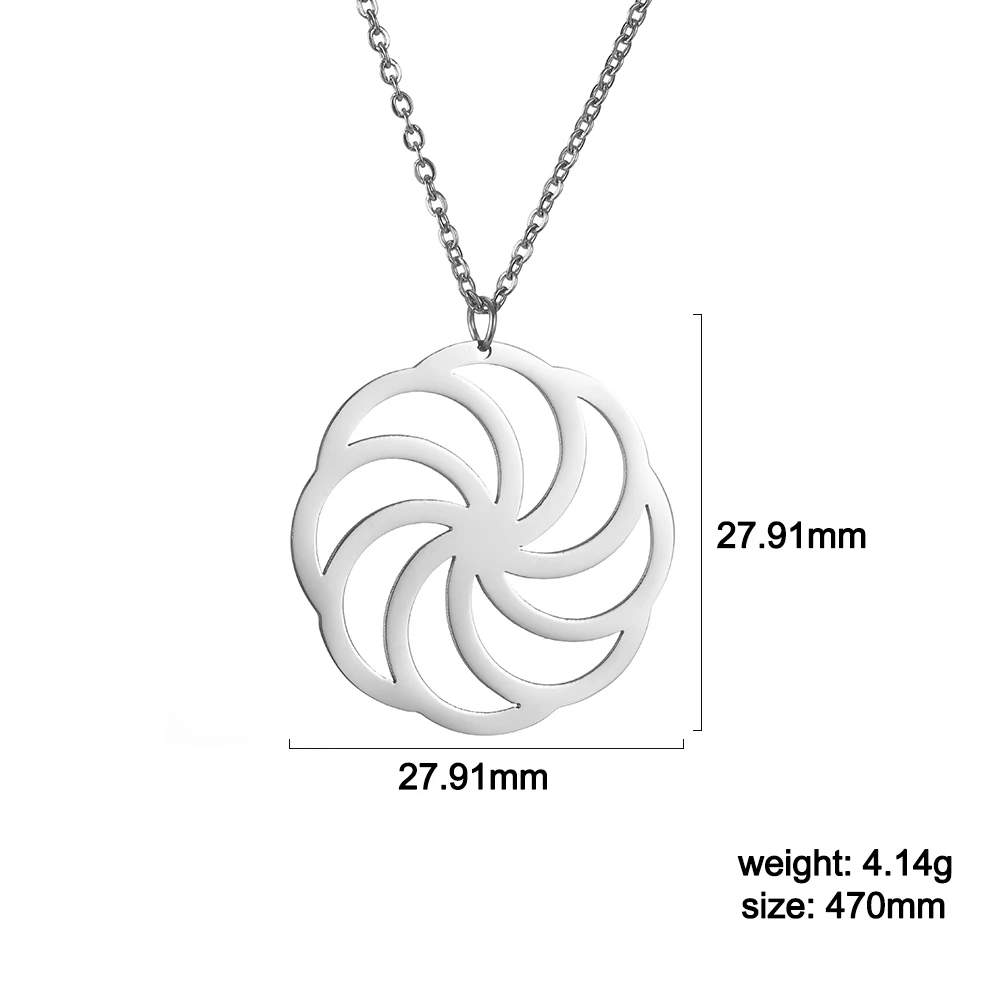 Skyريم الموضة دوامة دوامة قلادة قلادة الفولاذ المقاوم للصدأ المختنق الرقبة سلاسل للنساء الحد الأدنى مجوهرات عيد الحب هدية #6