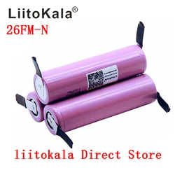 Nowy 100% oryginalny Liitokala 18650 2600mAh bateria ICR18650-26FM Li-ion 3.7 V akumulator + DIY nikiel arkusz