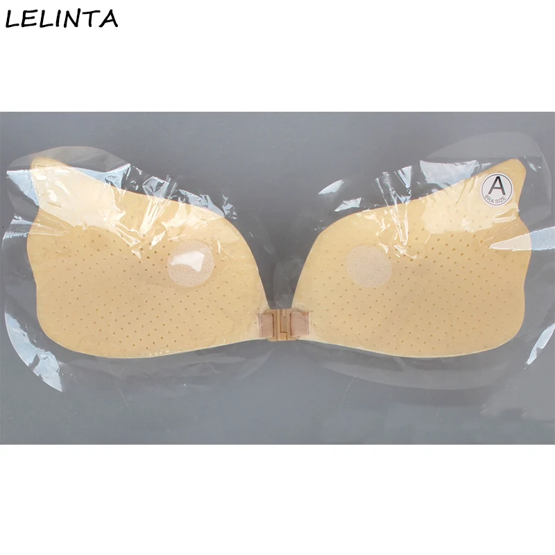 LELINTA Bras Self Adhesive Backless Front Closure Strapless Bra Push Up Breast Cup A B C D E For Wedding Party Dress image 4