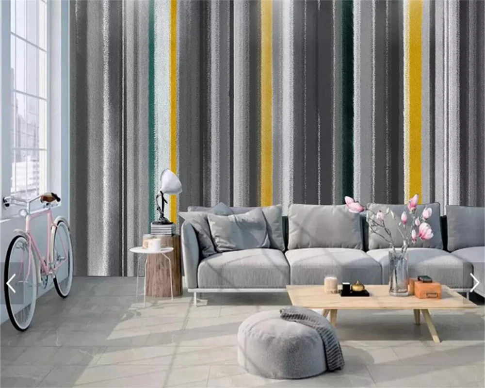 

Decorative wallpaper Simple striped background wall painting