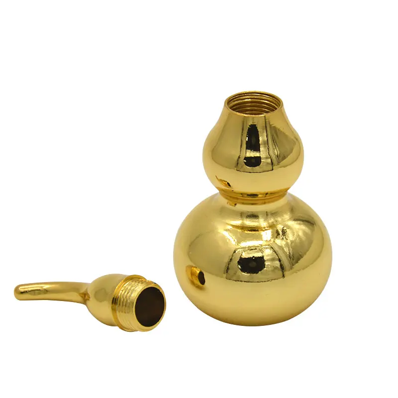 Feng Shui Decor Brass Copper Covered Gourd Wu Lou Hu Lu Chinese Lucky Charm Ancient Tai chi Daming Mantra Home Decoration Gift