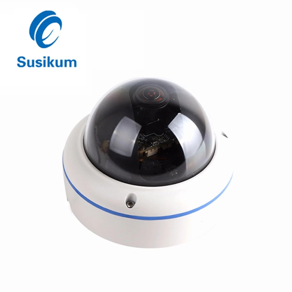 H265 1.7mm Lens Fisheye Starlight IP Camera Ultra Illumination 0.0001Lux 180 Degree Dome Security Vandalproof Camera ONVIF