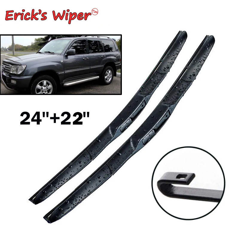 Erick's Wiper Hybrid Front Hybrid Wiper Blades For Toyota Land Cruiser 100 / 200 J100 J200 Windshield Windscreen Window 24