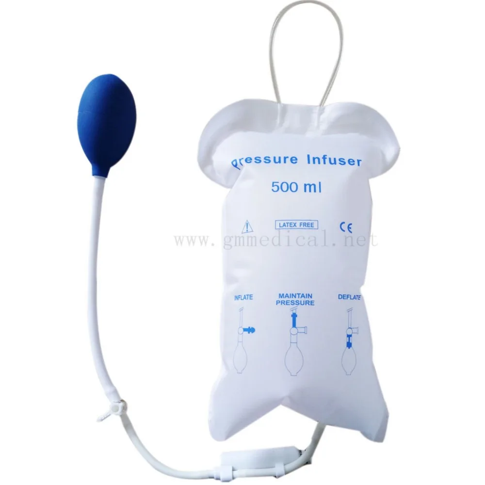 

Infusion Pressure Bag with Pressure Display 500ml.for Blood and Fluid Quick Infusion.