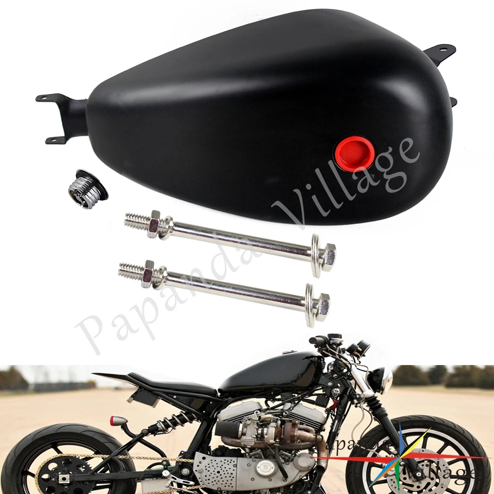 Vintage Motorcycle Fuel Tank Oil Box For Harley Sportster Custom Iron XL883 XL1200 2004-2006 Cafe Racer 3.3 GAL EFI XL Fuel Tank