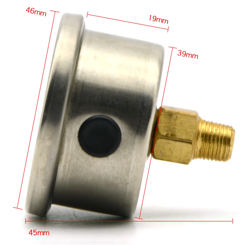 Universal Fuel Pressure Regulator Gauge 0-100 Psi Chrome Fuel/Oil Gauge
