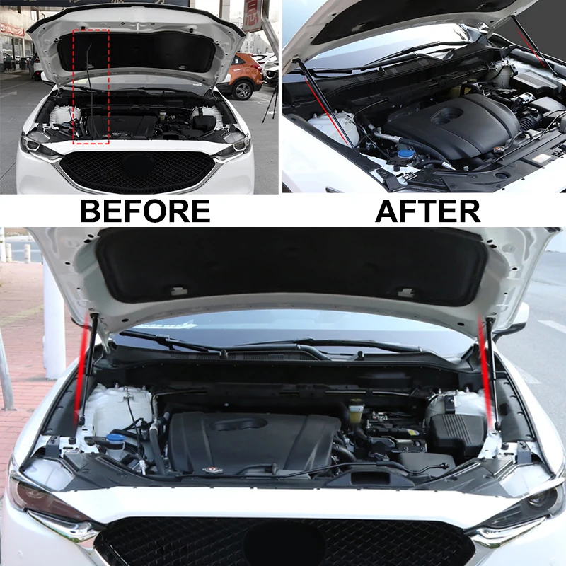 For Mazda CX-5 CX5 KF 2017 -2023 Front Bonnet Hood Lift Support Engine Cover Hydraulic Gas Spring Strut Rod Car Accessories