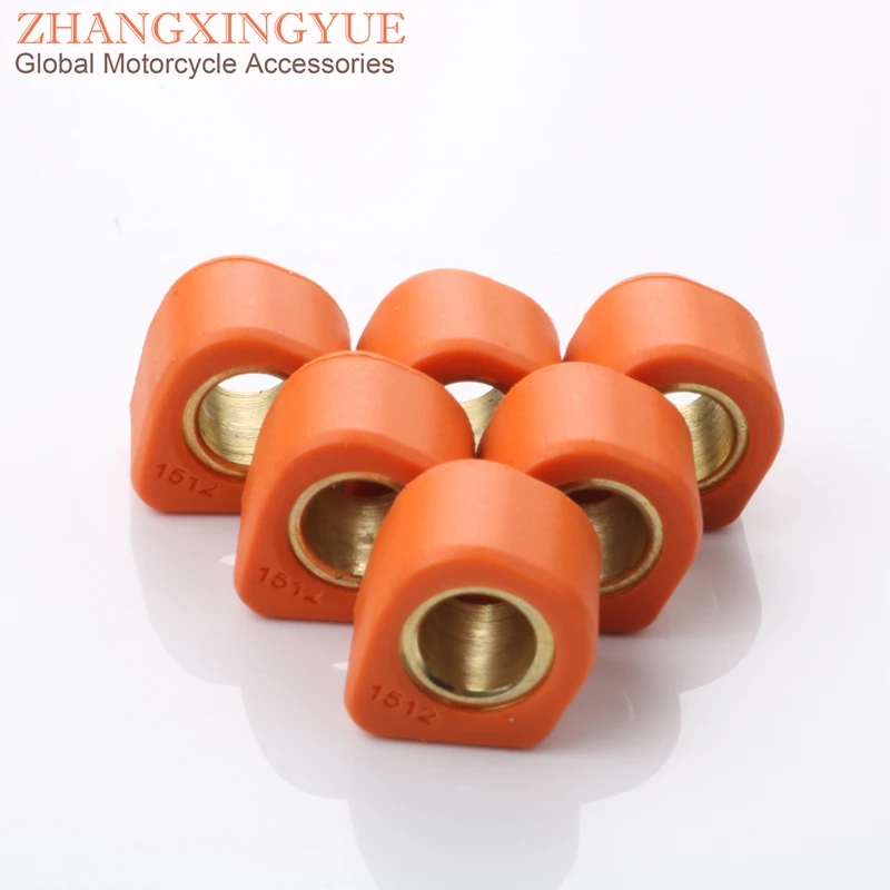 6pc Performance Variator Roller Weights 6.5gram 15x12mm for Yamaha CR Z CT SS 50 Jog Z R Slider Vino 50 Why Zuma 50cc 2T