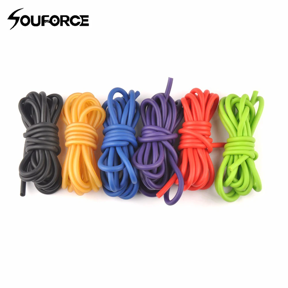 5mmX2.5m Natural Latex Rubber Tube Stretch Elastic Slingshot Replacement Band Catapults Sling for Outdoor Acticty