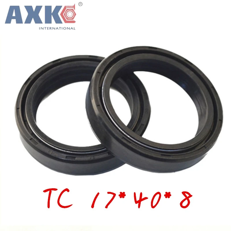 Shaft Oil Seal TC-17*40*8 Rubber Covered Double Lip With Garter Spring/Size:17mm*40mm*8mm/20pcs