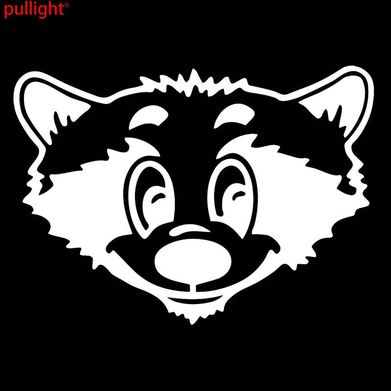 

17.8 * 12.7CM Cute Raccoon Face Truck Bumper Window Vinyl Sticker