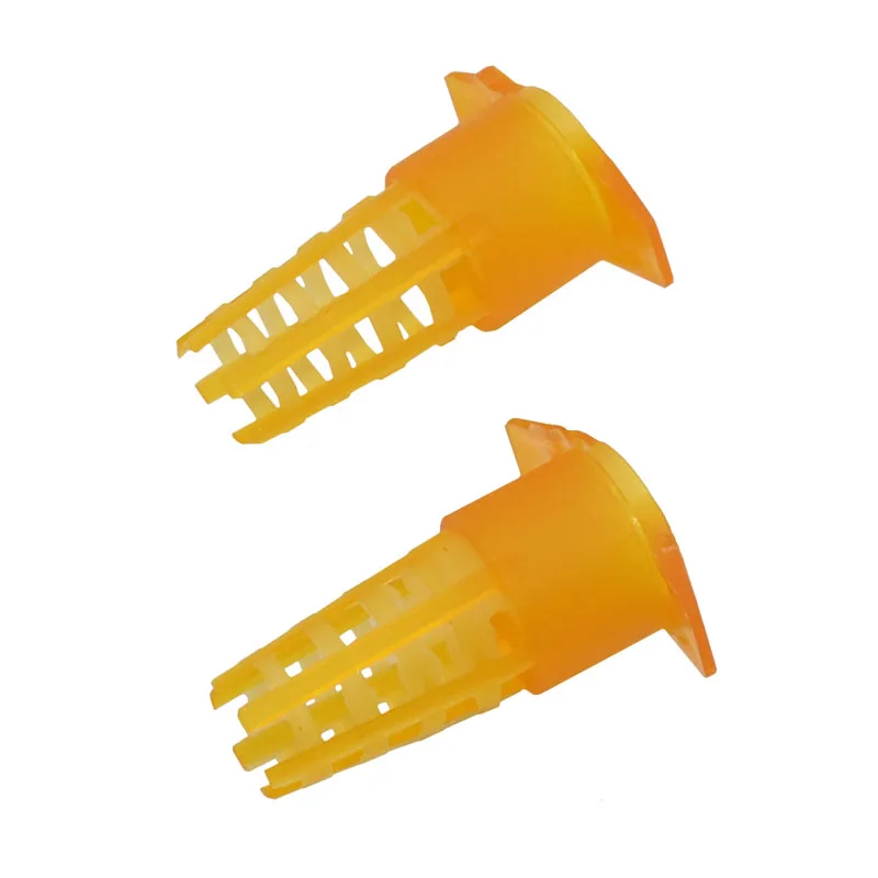 300 pcs Beekeeping Tools Cell Protector Cages Yellow Plastic Bee Queen Cage Protective Cover Beekeeping Equipment