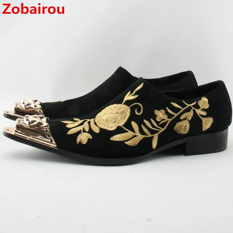 

Zobairou men shoes elegant prom loafers oxford shoes for men plus size black suede leather velvet slippers zapatos hombre 2018