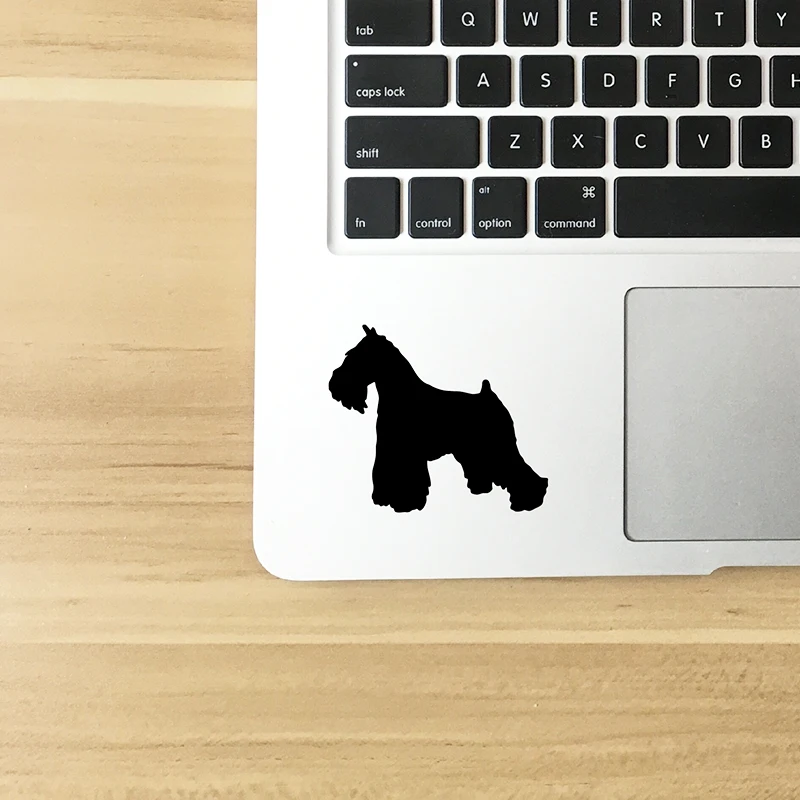Urocza naklejka winylowa Sznaucer Naklejka na laptopa samochodowego, niestandardowe imię psa Spersonalizowane naklejki dla zwierząt Sznaucer Art Decoration — zdjęcie 3
