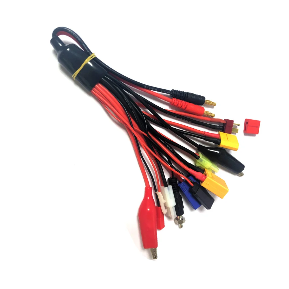 High Quality 10 in 1 Charging Adapter 4.0MM Banana Connector to DEANS XT60 XT90 EC5 JST Connect For Imax B6 B6AC Lipo batter