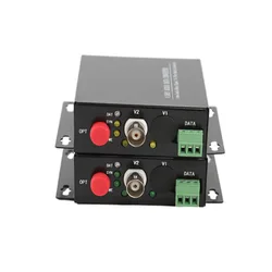 1 CH Video Fiber Optical Media Converters -1 BNC Transmitter Receiver RS485 Data Single mode 20Km For CCTV Surveillance system