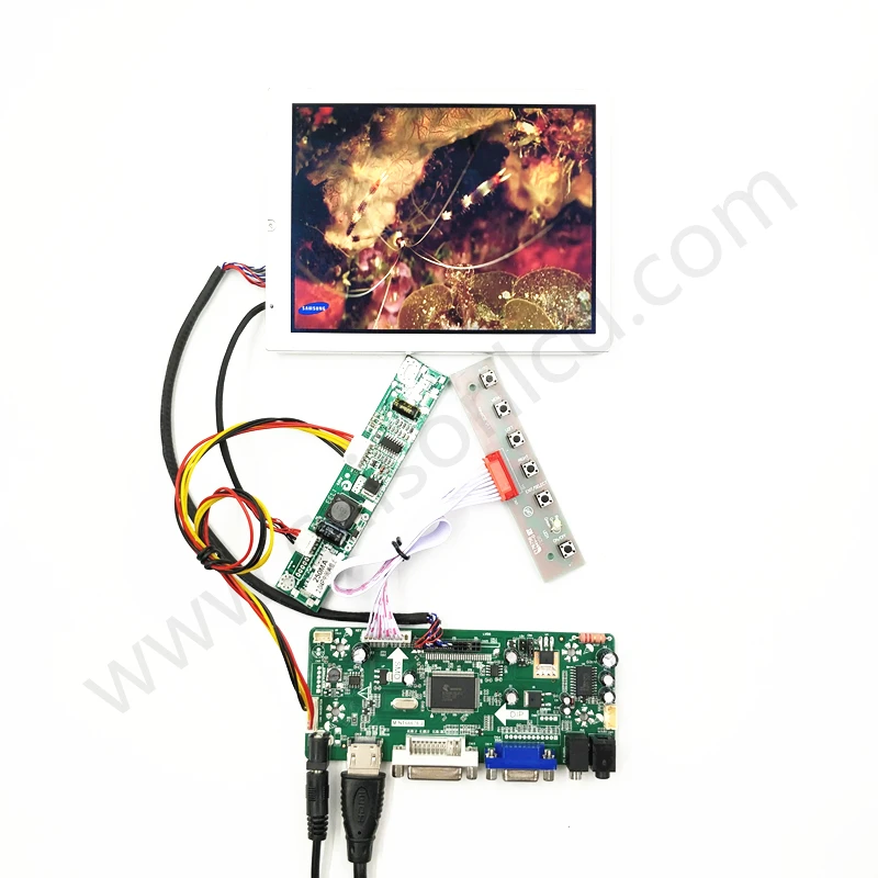 VGA +DVI+Audio lcd controller board driver 6.5 inch LCD kits with 1024*768,650 cd