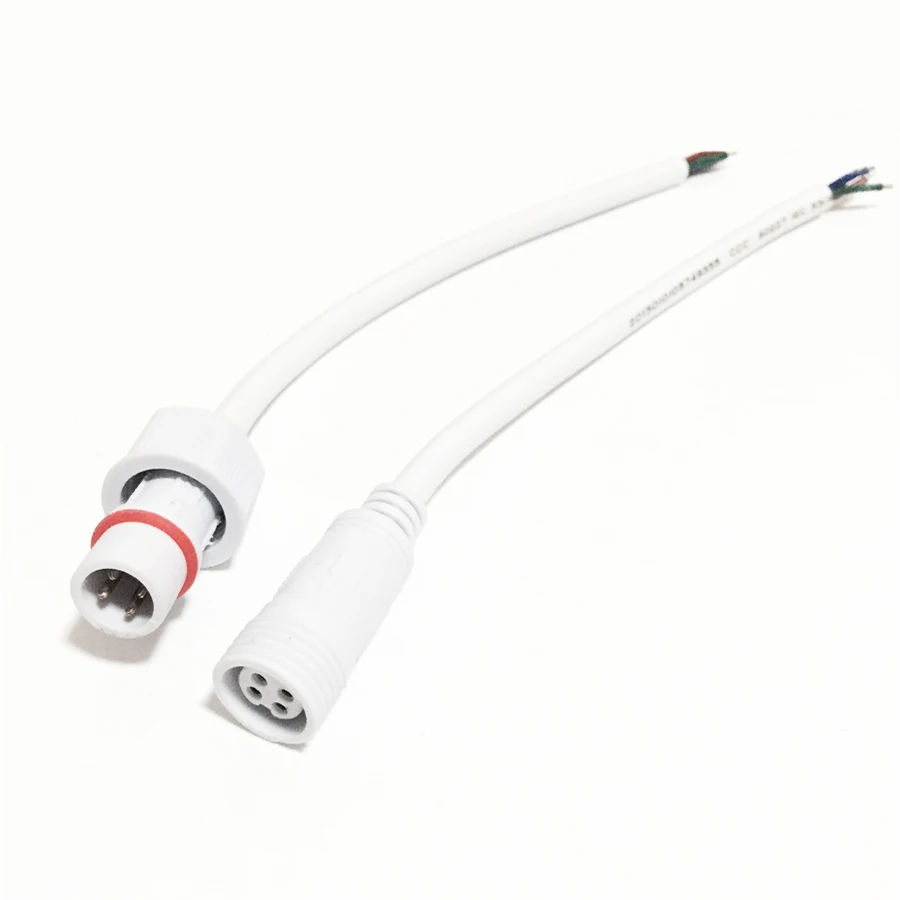 10 Pairs Mannelijke Vrouwelijke Plug Wit Waterdichte LED Connector 2pin 3pin 4pin Met IP68 40 cm 0.5 (mm2) kabel Voor LED Strip Verlichting