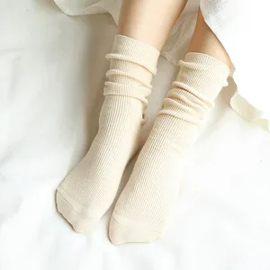 Japanische Baumwolle Chaozhu Meias für Frauen, lange Socken und weiche Mädchen, Mehrfachqualität, hohe Qualität, Weihnachtsgeschenk 6 Hauptverkäufe Halb Canelado - №6