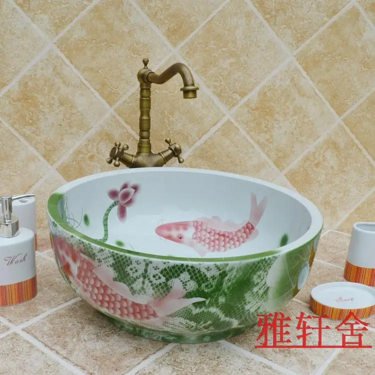 

Wash basin bathroom decoration fashion patroness ceramic wash basin