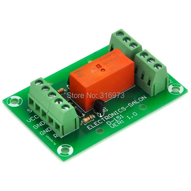 

Bistable/Latching DPDT 8 Amp Power Relay Module, DC12V Coil, Tyco RT424F12