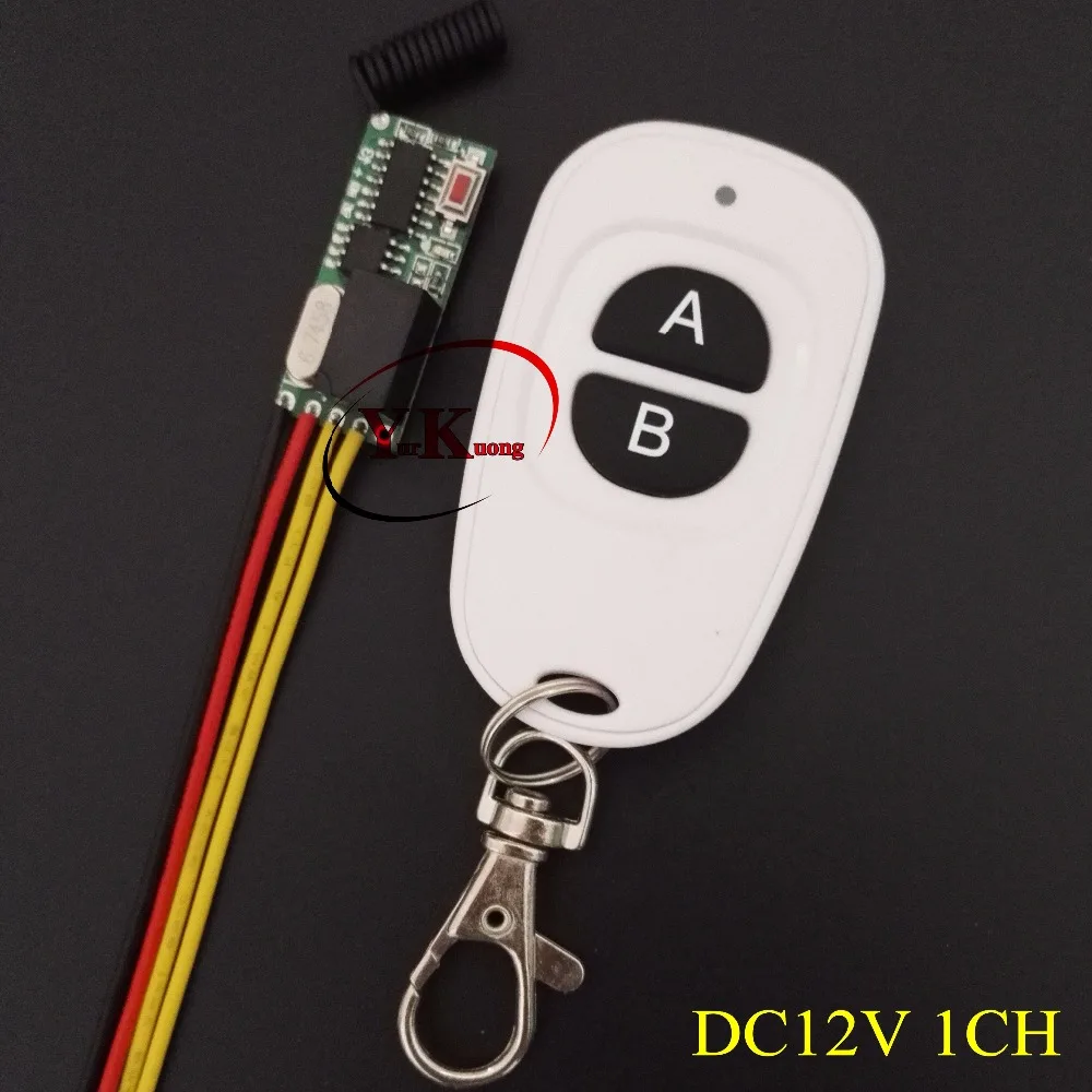 DC 12V Relay Remote Switch NO COM NC Contact Wireless Switch 2A Relay RF RX Normally Open Close lithium AAA Battery Supply ASK