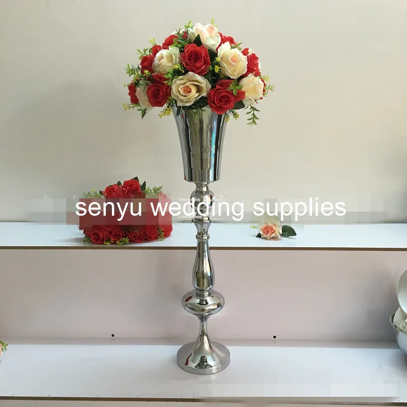 

New Arrival Horn-shaped Road Lead Wedding Table Flower Vase For Party Centerpiece Home Decoration senyu0327