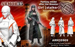 1:35 Resin kit   Girl (stalker) Unassembled Sculpture for Hobbyists
