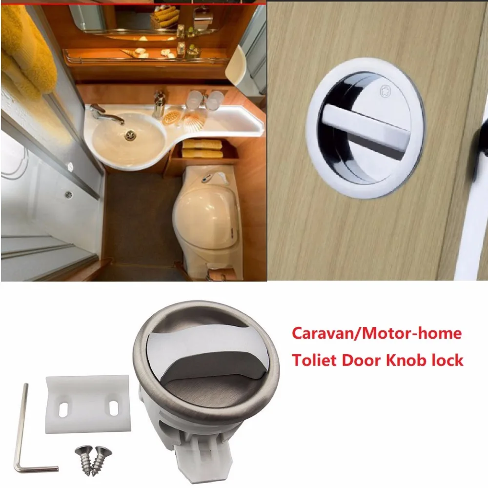 Embedded Mini Round Door Lock for Caravan Motorhome Camping Trailer Cabinet Drawer Counter RV Camping Car Accessories