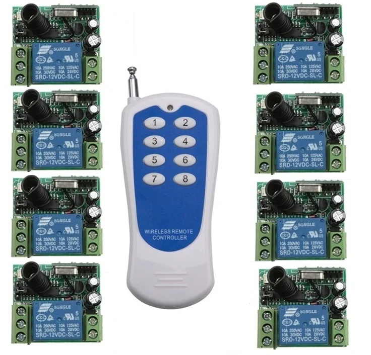 

DC12V 1CH RF rocker switch livolo switch system smart house radio switch 315/433mhz rf lifting 6 Buttons Transmitters