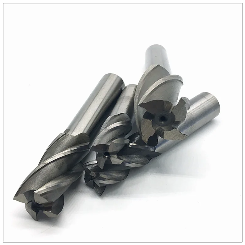 End Mill HSS 4 Flutes 20mm-30mm Diameter Milling Cutter Straight Shank Router Bit Set CNC Tools