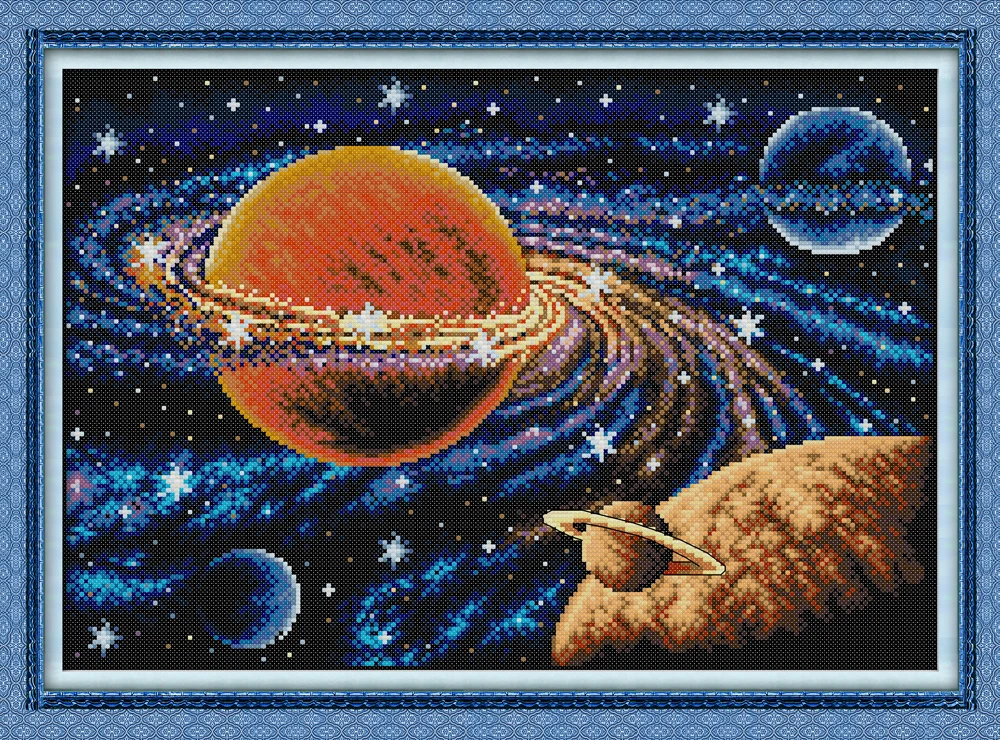 Milky way cross stitch kit aida 14ct 11ct count print canvas cross stitches stitching kits needlework embroidery DIY handmade