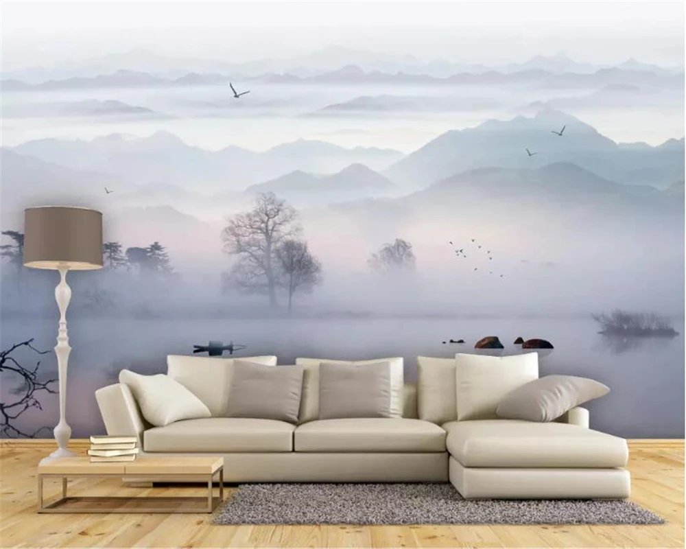 

beibehang Custom wallpaper mural luxury fashion ink landscape TV sofa background wall papel de parede quarto wallpaper 3d tapety