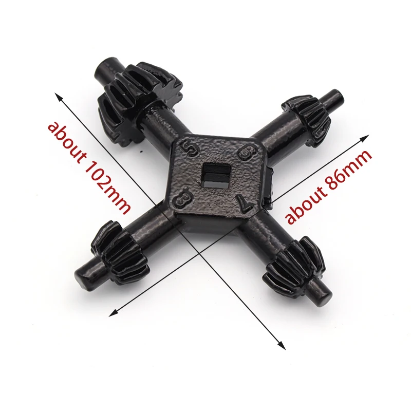 1 pz Set di chiavi 4 In 1 universale multifunzione trapano a mano chiave mandrino chiave a quattro teste trapano elettrico Gadget portatile all'aperto
