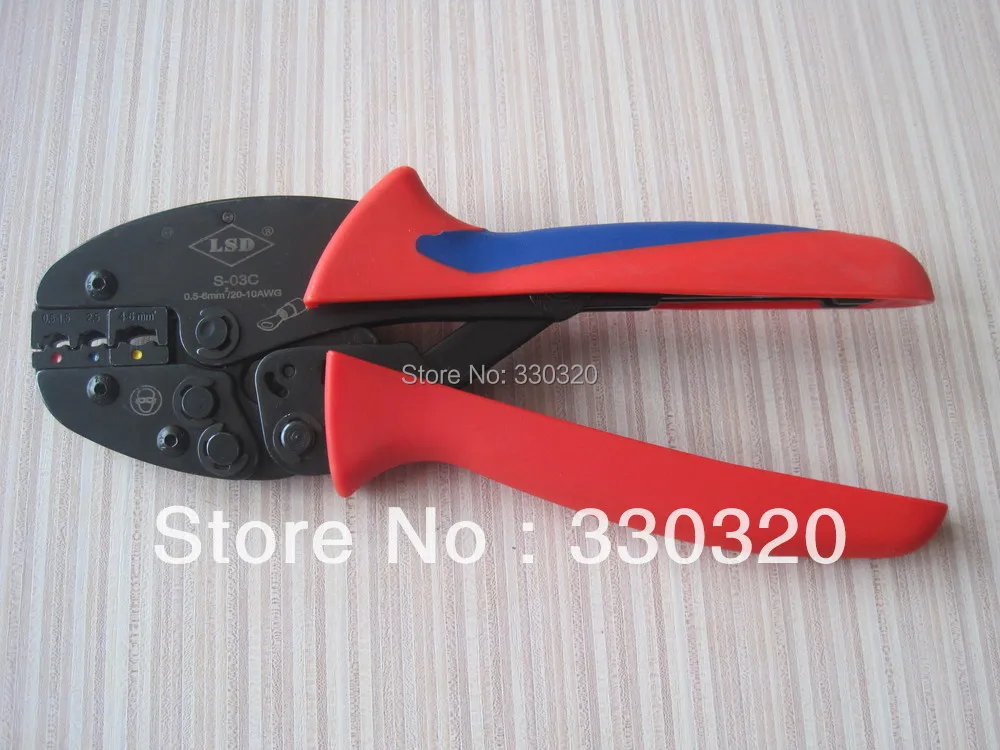 S-03C new design pre-insulated cable links+butt connectors crimping tool 0.5-6mm2