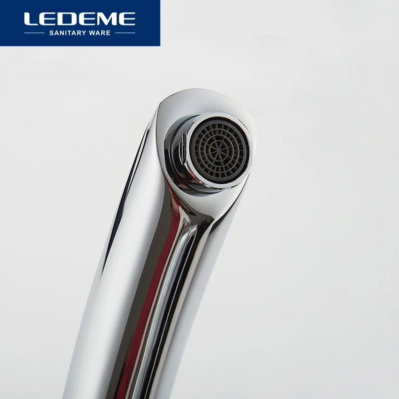 LEDEME New Kitchen Faucet Seven Letter Design 360 Degree Rotation with Water Purification Features Single Handle L4064