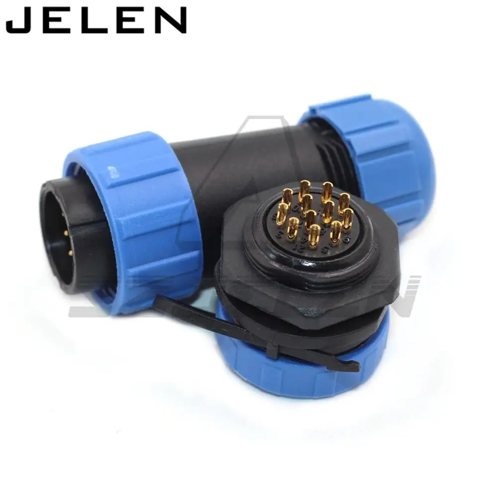 SP2110 , waterproof connector 12 pin plug socket, high voltage current cable connector, LED waterproof connector Male+Female