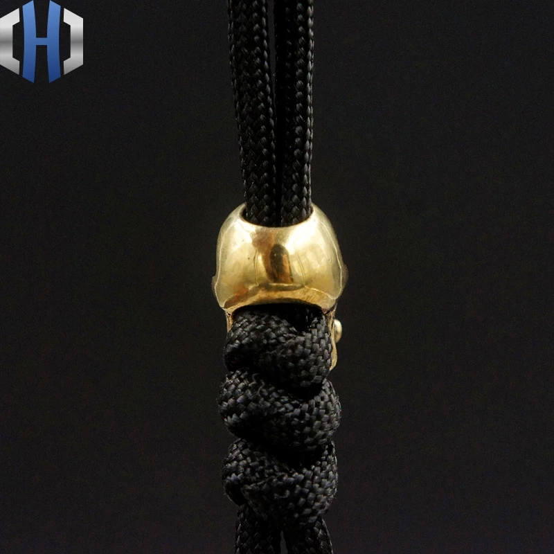 Paracord Beads Brass Smoking Skull Knife Pendant Hanging Button Phone EDC Umbrella Rope Pendant Zipper Head Knife Beads