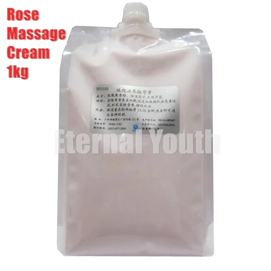 

1000g Rose Facia Massage Cream Nourishing Detox Cream Cosmetics OEM Face Body Care Spa Equipment 1kg