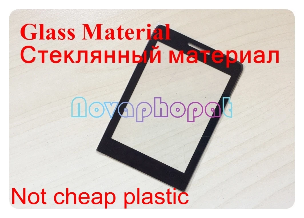 Novaphopat New Black Glass Screen For Philips E570 E571 Glass lens Panel Replacement (not touch screen Sensor)+tracking