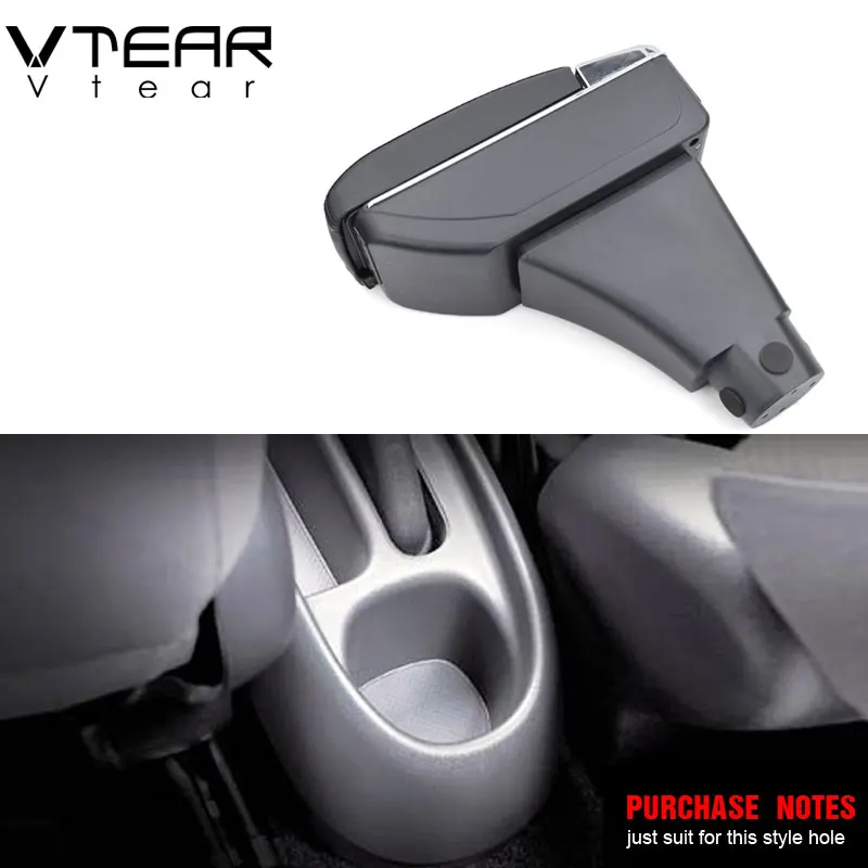 Vtear Car Armrest Storage Box Leather Arm Rest USB Center Console Organizer Interior Accessories Parts For Toyota Vitz Vela 2010