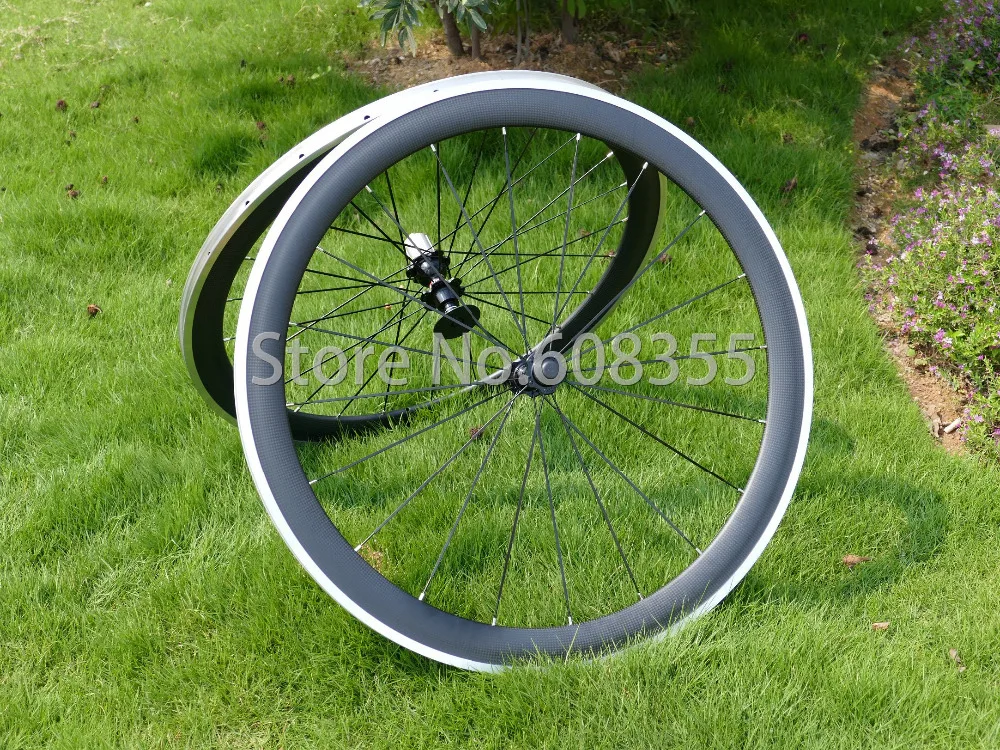 

50mm 3k UD Carbon Matt Glossy Road Bike Clincher Wheelset width 20.4mm 23mm Bicycle Wheel Rim Alloy Brake Side