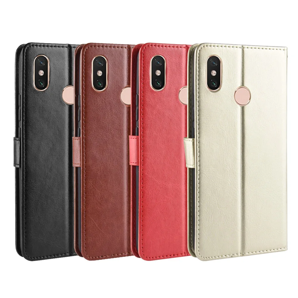 New Hot For Xiaomi Mi Max 3 Case Xiaomi Mi Max3 Wallet Flip Style Glossy Retro PU Leather Phone Back Cover For Xiaomi Mi Max 3