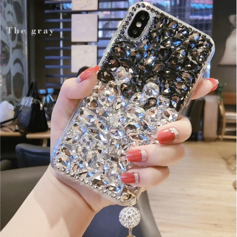 For Iphone 16 17 12 13 14 15 Pro Max Samsung Galaxy S21 S22 S23 S24 Plus Ultra Note 20 Luxury Diamond Tassel Crystal Phone Case