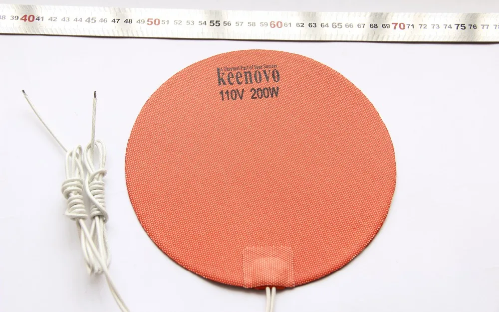 

Dia 200mm, 200W@110V Keenovo Universal Round/Circular Silicone Heater,3D Printer Heater,Heated Heat bed, Engine Oil Pan Heater