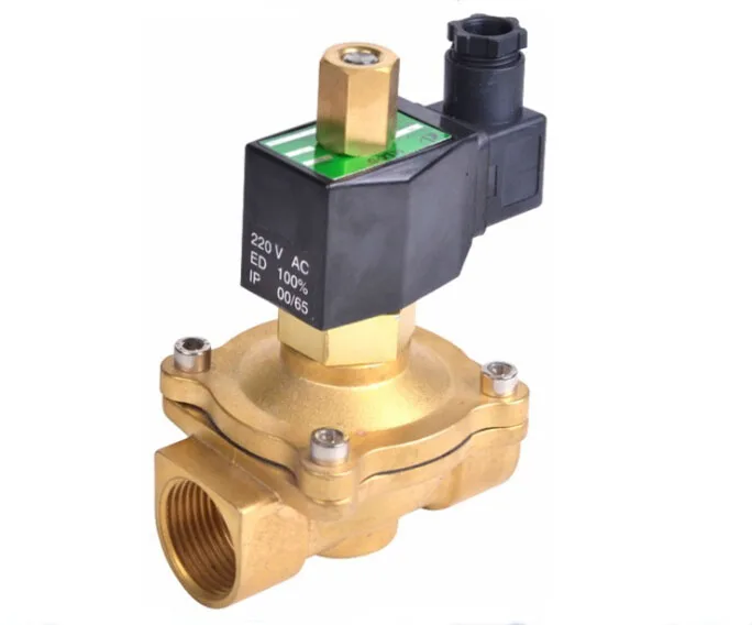 1 1/4 inch   2W series normally open solenoid valve brass electromagnetic valve air ,water,oil,gas