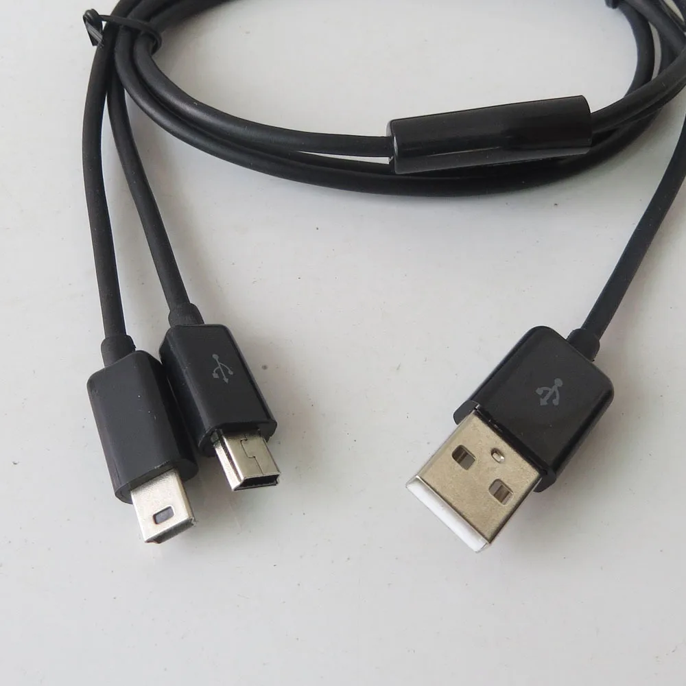 1m 3ft المزدوج مصغرة USB الفاصل كابل الطاقة 2 البسيطة USB الأجهزة في مرة واحدة